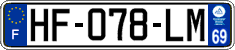 French license plate, SIV (ordinary)