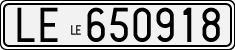 License plate of Italy, Cars (1927 year series)