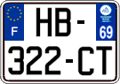 French license plate, SIV (ordinary)