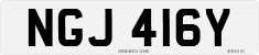 License plate of the United Kingdom, 1963 year system