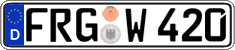 German license plate, Regular plates