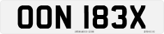 License plate of the United Kingdom, 1963 year system