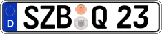 German license plate, Regular plates