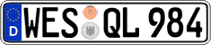 German license plate, Regular plates