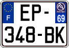 French license plate, SIV (ordinary)