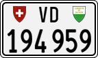 License plate of Switzerland, Cars