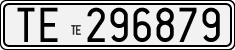License plate of Italy, Cars (1927 year series)