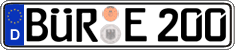 German license plate, Regular plates