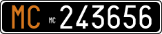 License plate of Italy, Cars (1927 year series)