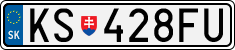 License plate of Slovakia, Cars