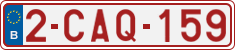 License plate of Belgium, Regular plates (2010)