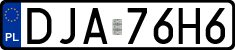 License plates of Poland, Regular car plates