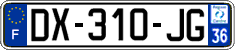 French license plate, SIV (ordinary)