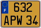 French license plate, FNI
