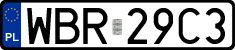 License plates of Poland, Regular car plates