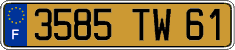 French license plate, FNI