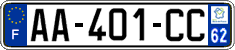 French license plate, SIV (ordinary)