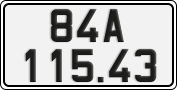 License plate of Vietnam, Cars
