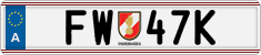 License plate of Austria, Official services and consulates