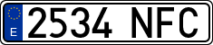 License plates of Spain, Ordinary (2000)