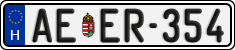license plates of Hungary, Regular plates (2022)