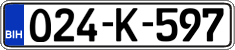 License plate of Bosnia and Herzegovina, Regular plates