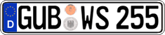 German license plate, Regular plates
