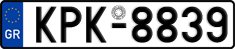 License plate of Greece, Cars