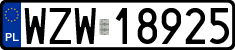 License plates of Poland, Regular car plates