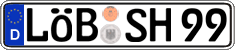 German license plate, Regular plates
