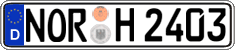 German license plate, Regular plates