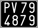 License plate of Italy, Cars (1927 year series)