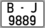 B 9889 J