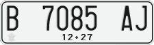 License plate of Indonesia, Regular plates