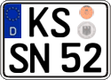 German license plate, Regular plates