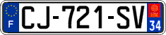 French license plate, SIV (ordinary)