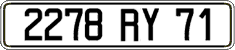 French license plate, FNI
