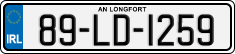 License plate of Ireland, Regular plates