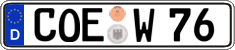 German license plate, Regular plates