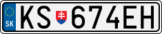 License plate of Slovakia, Cars