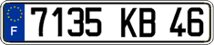 French license plate, FNI