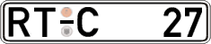 German license plate, Regular plates