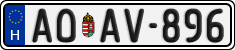 license plates of Hungary, Regular plates (2022)