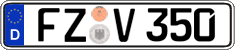 German license plate, Regular plates