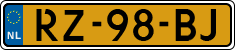License plate of the Netherlands, Cars