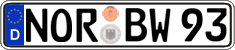 German license plate, Regular plates