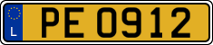 License plate of Luxembourg, 2003 year system