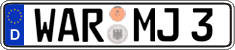 German license plate, Regular plates