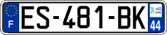 French license plate, SIV (ordinary)