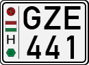 license plates of Hungary, Cars (1990)